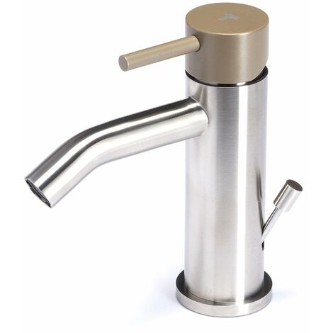 Rubinetto Miscelatore Monocomando Bidet in Acciaio Inox Maniglia Deserto (1/2)