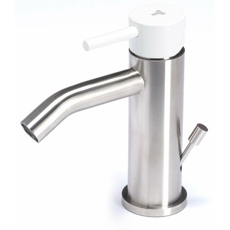 Rubinetto Miscelatore Monocomando Bidet in Acciaio Inox Maniglia Neve (1/2)