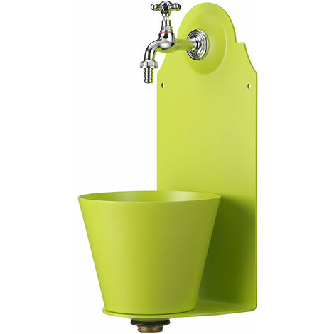 Fontana a Parete da Giardino con Rubinetto Belfer 42/PR Verde Acido