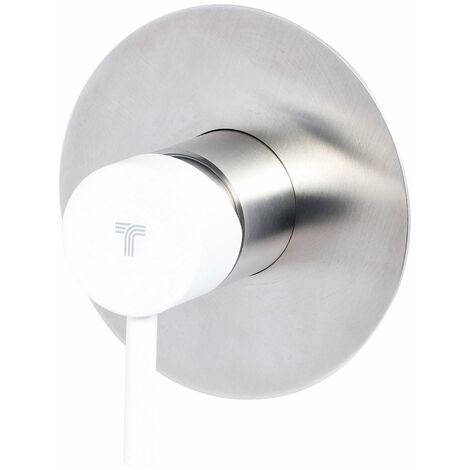 Rubinetto Miscelatore Monocomando Doccia ad Incasso in Acciaio Inox Maniglia Neve (1/2)