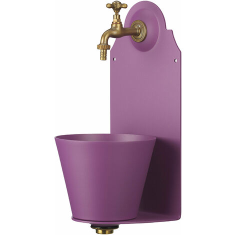 Fontana a Parete da Giardino con Rubinetto Belfer 42/PR Viola