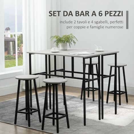 Set Tavolo Alto 80x50x90 cm e 2 Sgabelli Nero e Quercia – acquista su  Giordano Shop