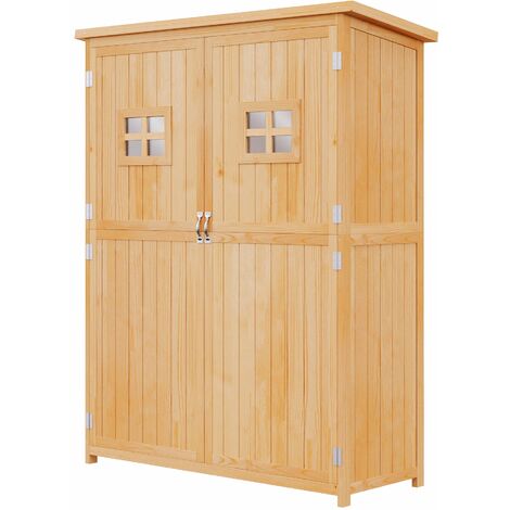 Casetta Box da Giardino 127,5x50x164 cm in Legno Naturale