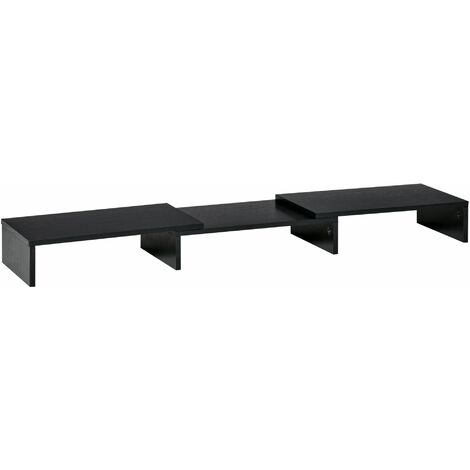 Supporto Monitor 80-117x23,5x10 cm in MDF Nero (1/5)