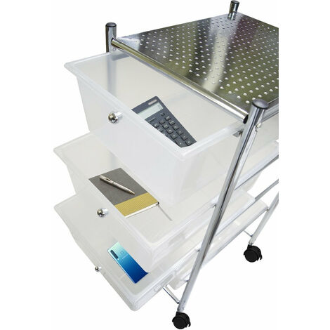 Carrello Da Bagno Con 5 Cassetti Bianchi E Ruote – Versatile Per Casa, Cucina E Ufficio, Organizer Salvaspazio Moderno