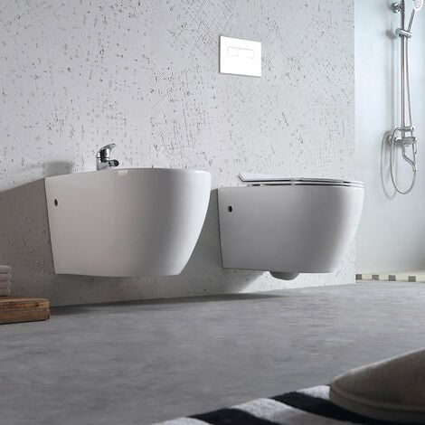 Sanitari bagno sospesi  WC con sistema rimless linea One Rak Ceramics