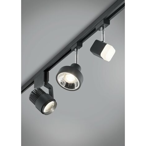 Trio Leuchten Pago 803500232 - Faretto in metallo nero opaco, 2 x GU10