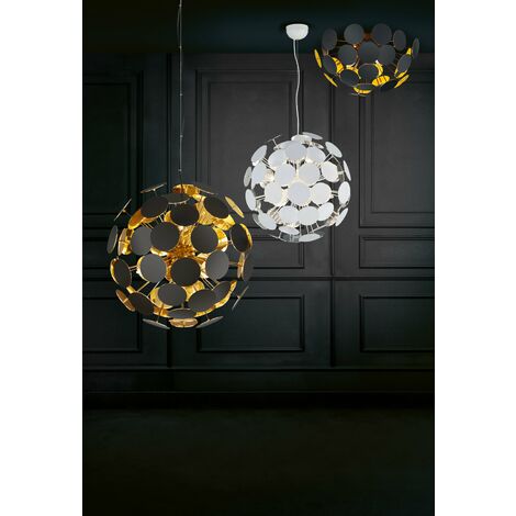 Faretto A Due Luci Ardon Reality Spot Bar R81382080 – Metallo Nero Opaco E Oro – Per Interni, Senza Lampadine (2x E14 Max 10W)