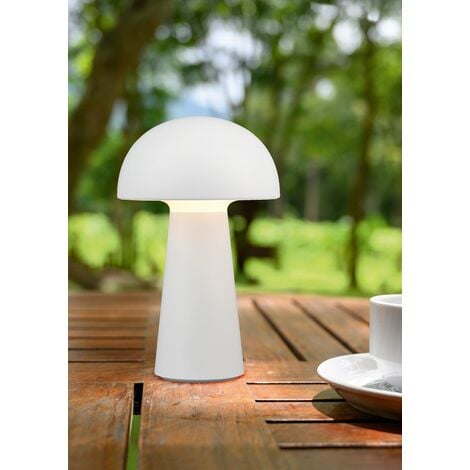 Lampada tavolo da Esterno a LED in Plastica Bianco