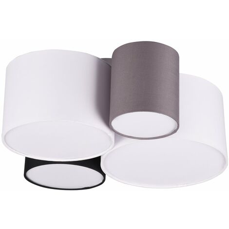 Lampada plafoniera rotonda modello Farrow E27 Bianco FORLIGHT | Leroy