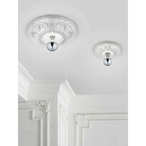 Nova Line Plafoniera Da Esterno Modigliani, Bianco, 1xE27 Max 60W, IP44, In Alluminio E Vetro, 209x83 Mm