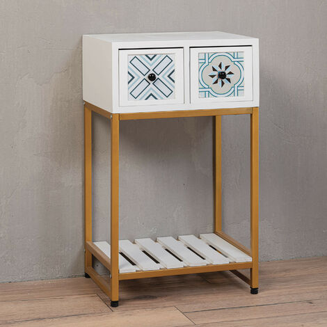 ATMOSPHERA CREATEUR D'INTERIEUR - Consolle a 2 cassetti in legno e metallo naomi l110cm
