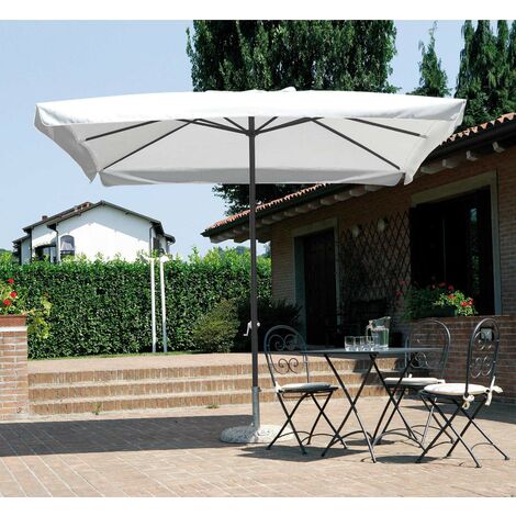 Ombrellone da Giardino 4x4 m Palo Ø65 mm in Alluminio Kraus Dieci Bianco