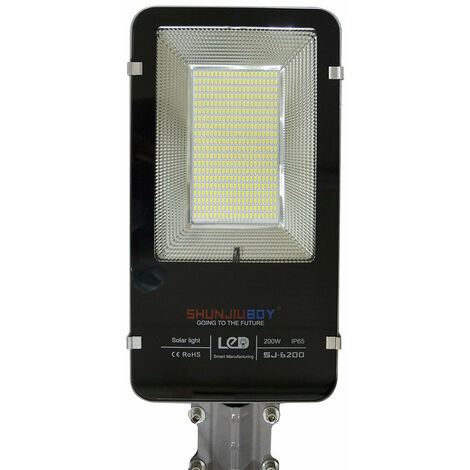 LAMPIONE FARO LED STRADALE 200W CON PANNELLO SOLARE STAFFA - Foto 9