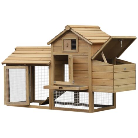 Pollaio da Giardino per 2 Galline 150,5x54x87 cm in Legno (1/5)