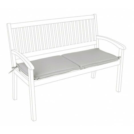 Cuscino Da Giardino Per Panca 2 Posti 110x45x7 Cm – Impermeabile, Schiuma Anti-schianto, Colore Pietra, Made In UK, Per Esterni E Interni