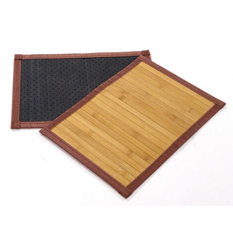 Tappeto In Bambù MonBeauTapis 159647 Bali Chic | 90x60 Cm - Nero, Ecologico E Resistente