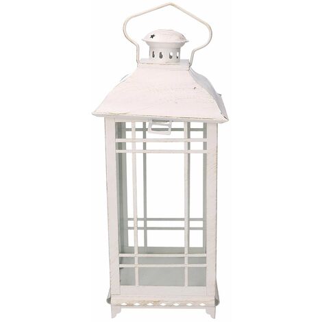 Set 3 Lanterne in Metallo crema quadra