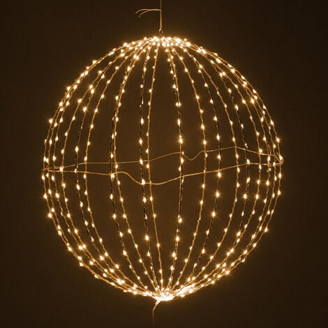 Sfera di Natale in Metallo con 900 Led bianco caldo cm Ø80