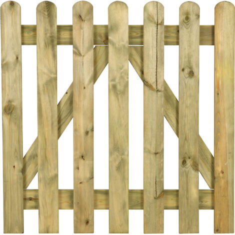 Cancello Recinzione Dritto Mini 100x100 cm in Legno Impregnato