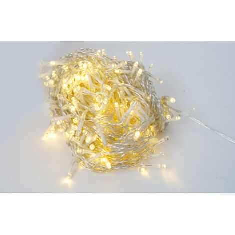Luci di Natale Cascata 240 Flash LED 200x100 cm Luce Calda Cavo 3m Trasparente (1/3)