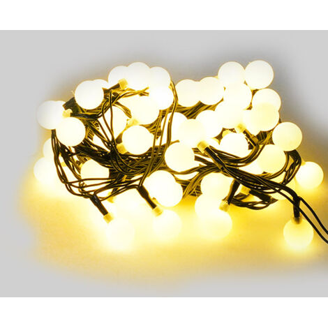 Luci di Natale Filo 80 LED 3m Luce Calda Cavo Verde (1/2)