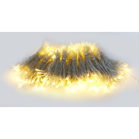 Luci di Natale Cascata 500 Flash LED 300x250 cm Luce Calda Cavo 3m Trasparente (1/3)
