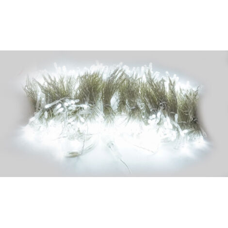 Luci di Natale Cascata 500 Flash LED 300x250 cm Luce Fredda Cavo 3m Trasparente (1/2)