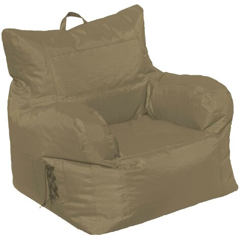 avalli Poltrona Pouf Chaise Longue con Poggiapiedi in Poliestere Rossa