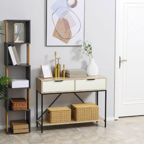 Giantex Tavolo Consolle A 3 Livelli Con Cassetto, Tavolo