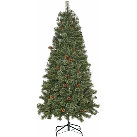 Albero di Natale artificiale alto 240cm verde finto tradizionale Bever