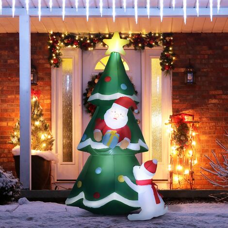 Babbi Natale Gonfiabili Che Si Arrampicano, Decorazioni Natalizie Gonfiabili Da Esterno Sospese Di 2 M Decorazione Natalizia Con Led Integrato 98243258