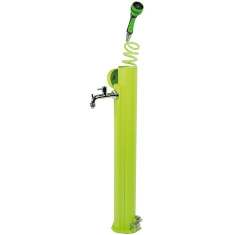 Fontana da Giardino con Rubinetto e Tubo Irrigazione a Spirale 10m Belfer 42/ARS Antracite