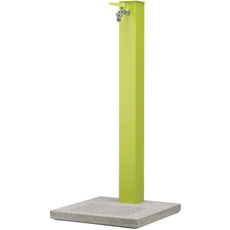 Fontana da Giardino con Rubinetto e Base in Cemento Belfer 42/QBM Verde Acido