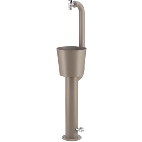 Fontana da Giardino con Doppio Rubinetto e Secchio Belfer 42/ARRC Cactus Tortora