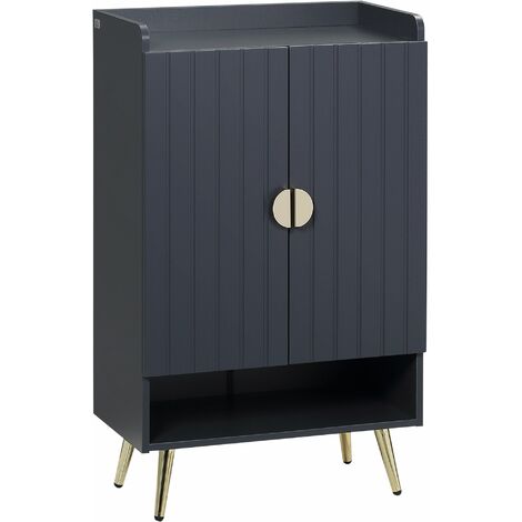 HOMCOM Scarpiera A 8 Livelli, 60x28,5x126 Cm, Struttura In Acciaio E Ripiano Superiore In Legno, Fino A 21 Paia Di Scarpe, Nero