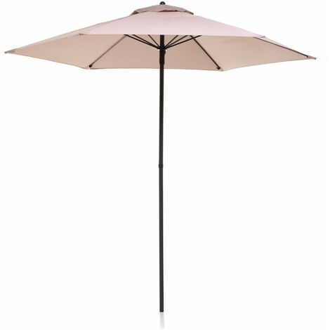 Ombrellone Da Giardino DecHome 3x1,5 M – Grigio, Con Luci LED Solari E Manovella – Telo In Poliestere, Base A Croce Inclusa - 4