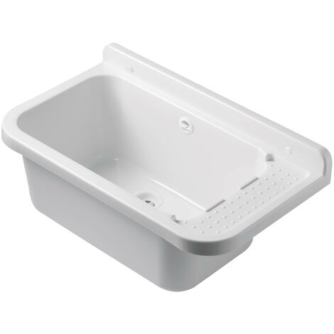 Lavatoio 60x34x21cm in Polipropilene 17l Forlani Wash Bianco