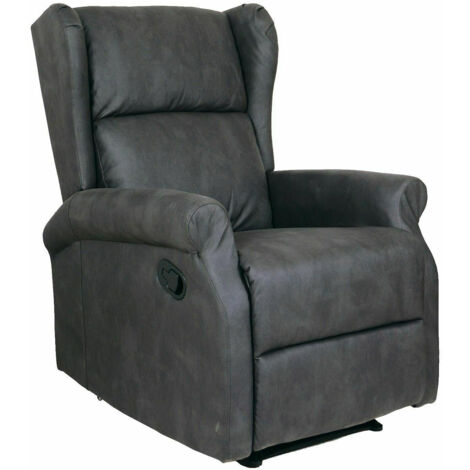 Poltrona Relax Reclinabile Manuale Con Poggiapiedi In Tessuto Hope Beige 87758428