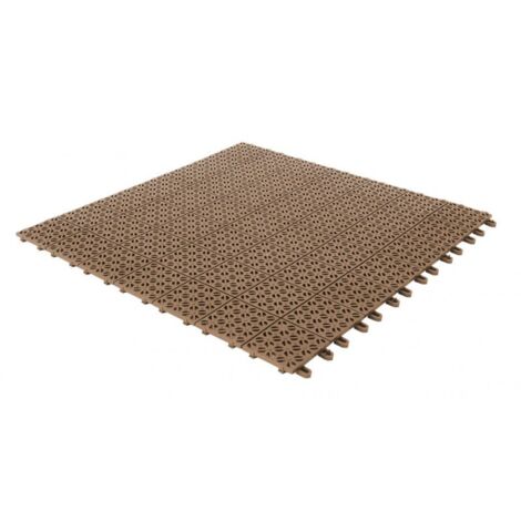 Set 4 Piastrelle Flessibili in Plastica 55,5 x 55,5 cm da Esterno Drenanti e Autobloccanti (1/5)
