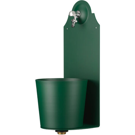Fontana a Parete da Giardino con Rubinetto Belfer 42/PRX Verde