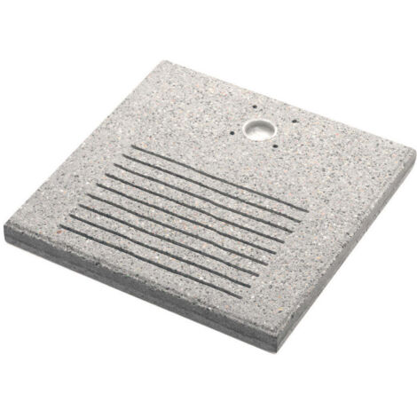 Base Quadrata 40x40x4 cm per Fontane con Ghiera Piccola in Cemento Belfer 42/BSE/8 Grigio