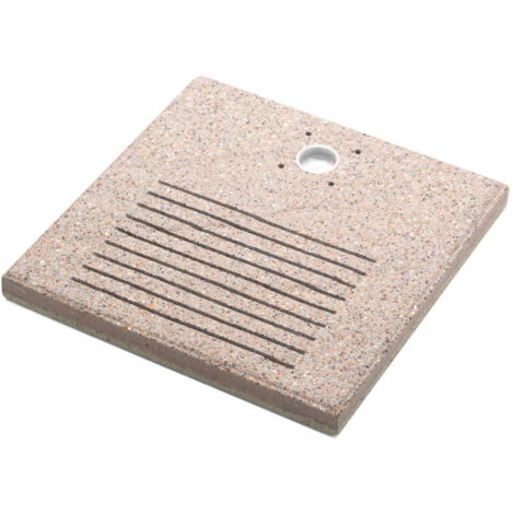 Base Quadrata 40x40x4 cm per Fontane con Ghiera Piccola in Cemento Belfer 42/BSE/8.T Tortora