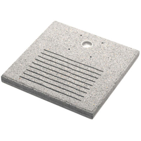 Base Quadrata 40x40x4 cm per Fontane con Ghiera Grande in Cemento Belfer 42/BSE/7 Grigio
