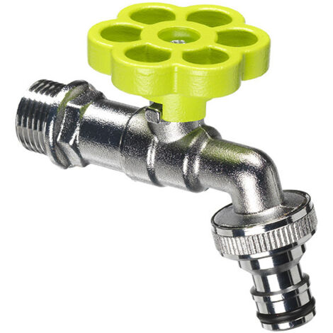 Rubinetto a Sfera per Fontana da Giardino con Fiore Colorato Belfer RUB/029 Verde Acido