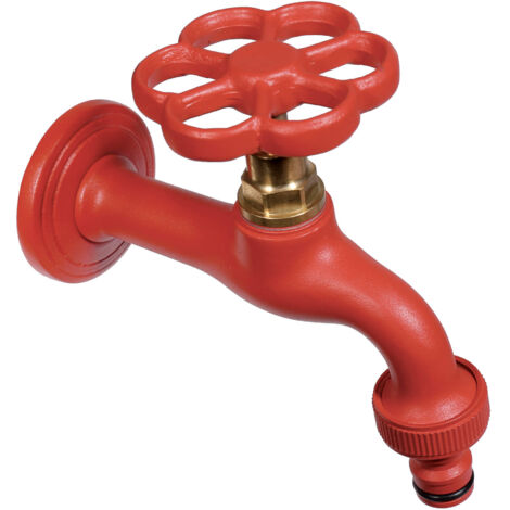 Rubinetto Colorato per Fontana da Giardino in Ottone Belfer RUB/024 Rosso