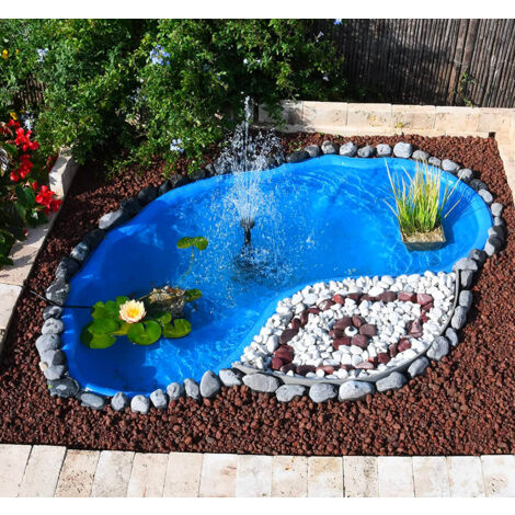 Laghetto Artificiale da Giardino 185x115x36 cm in Polietilene 270 Litri Azzurro