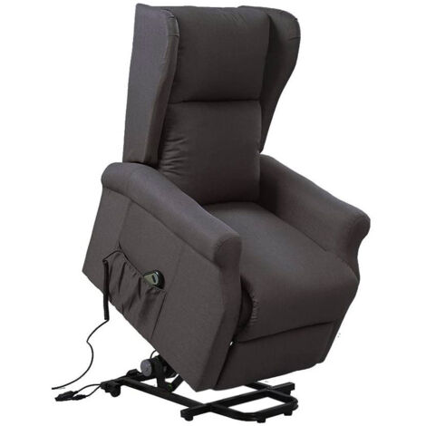 Poltrona Relax Reclinabile Con Alzapersona - Design Moderno, Tessuto Antimacchia - Per Soggiorno E Living - Foto 13