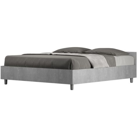 Letto Matrimoniale 160x190 cm Senza Rete Nuamo Cemento (1/5)