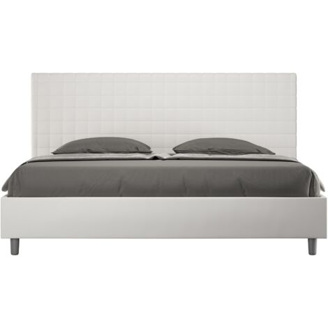 Letto Matrimoniale Large 180x190 cm Senza Rete Sunny Bianco